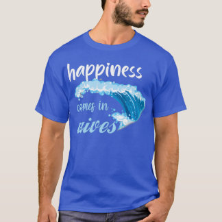 Camiseta La Felicidad Viene En Olas Surfin De Regalo Surfis