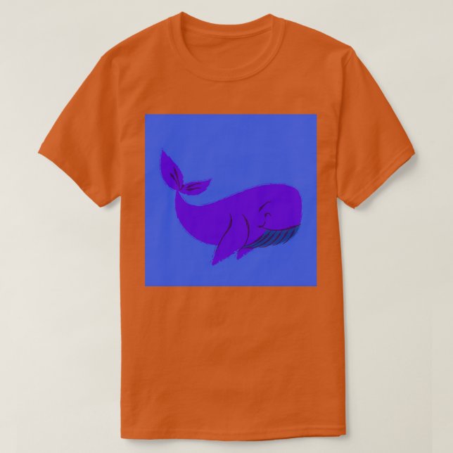 Camiseta La feliz ballena azul (Diseño del anverso)