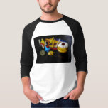 Camiseta La feliz estrella de David de SlipperyJoe me acuñó<br><div class="desc">Estrella feliz de Hanukkah de David de SlipperyJoe moneda menorah velas coloridas Celebración Suganiyah judío tratar el hebreo Chanukah dreidels tops de hilado tradicionales regalos decorativos Judaísmo religión artística donut relleno de jalea en polvo azúcar</div>
