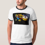 Camiseta La feliz estrella de David de SlipperyJoe me acuñó<br><div class="desc">Estrella feliz de Hanukkah de David de SlipperyJoe moneda menorah velas coloridas Celebración Suganiyah judío tratar el hebreo Chanukah dreidels tops de hilado tradicionales regalos decorativos Judaísmo religión artística donut relleno de jalea en polvo azúcar</div>