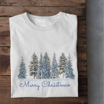 Camiseta La Feliz Navidad del Árbol de Invierno<br><div class="desc">Camiseta navideña de invierno</div>