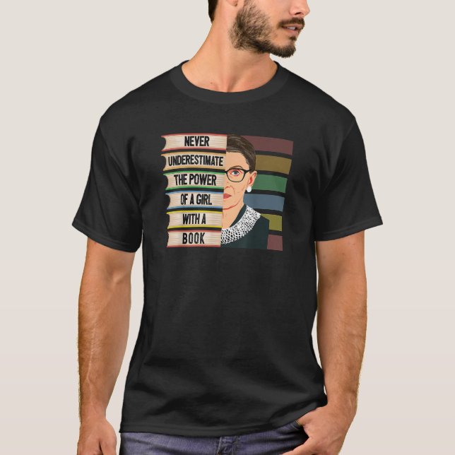 Camiseta La feminista Ruth Bader Ginsburg RBG cita a Chica  (Anverso)
