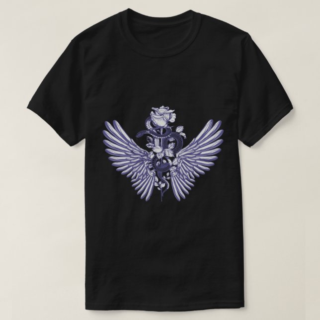 Camiseta La Femme Beth Dutton Shirt Snake Y Rosa Arte Oscur (Diseño del anverso)