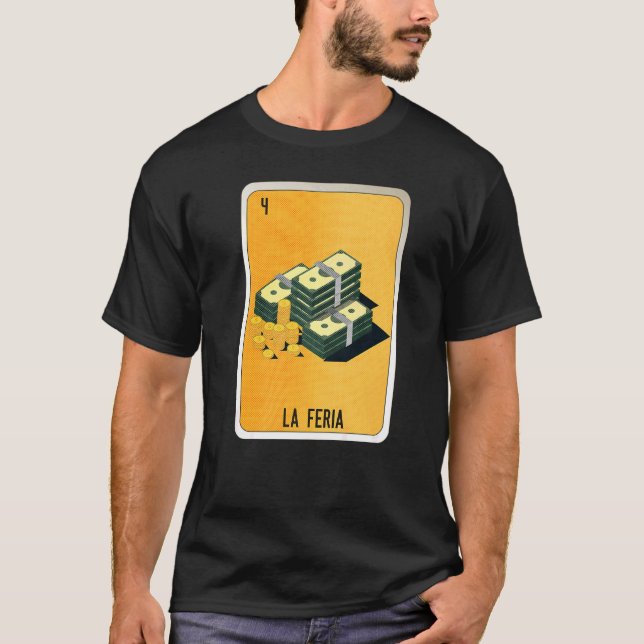 Camiseta La Feria Cartas de Bingo de Lottery Mexicano (Anverso)