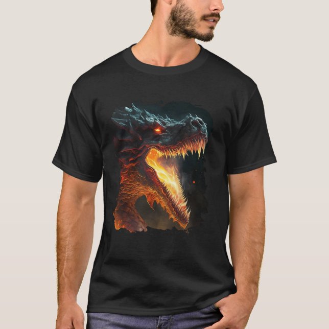 Camiseta La feroz majestad del dragón en el poder y las lla (Anverso)