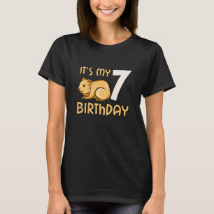 Camiseta La fiesta de cumpleaños 7 de mi hámster infantil