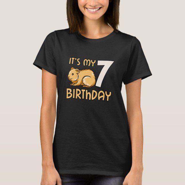 Camiseta La fiesta de cumpleaños 7 de mi hámster infantil (Anverso)