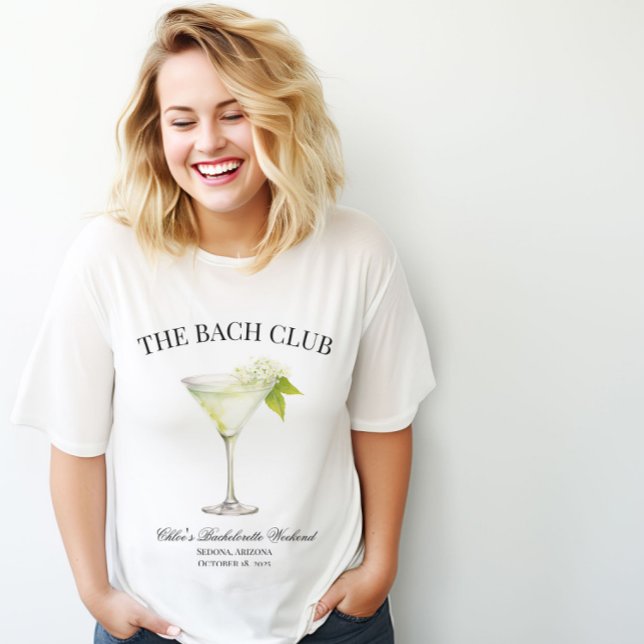 Camiseta La fiesta de la Bachelorette, Personalizado del Ba (The Bach Club Custom Bachelorette Party Matching Tshirt)