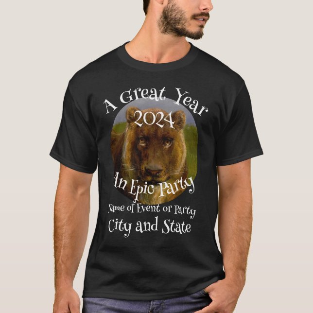 Camiseta La fiesta de un gran año, una fiesta épica León (Anverso)