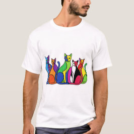 Camiseta La Fiesta del Gato Colorido