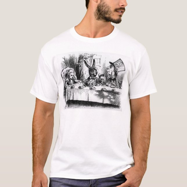 Camiseta La fiesta del té del sombrerero enojado (Anverso)