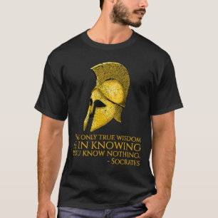 Camiseta La Filosofía Sócrates Cita La Única Verdadera Sabi