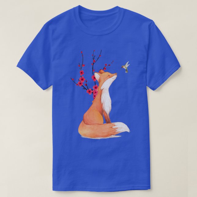 Camiseta La Flor De Cerezo Y El Colibrí (Diseño del anverso)
