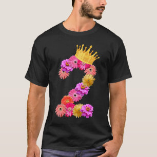 Camiseta La flor de cumpleaños de 2 años es mi segundo naci
