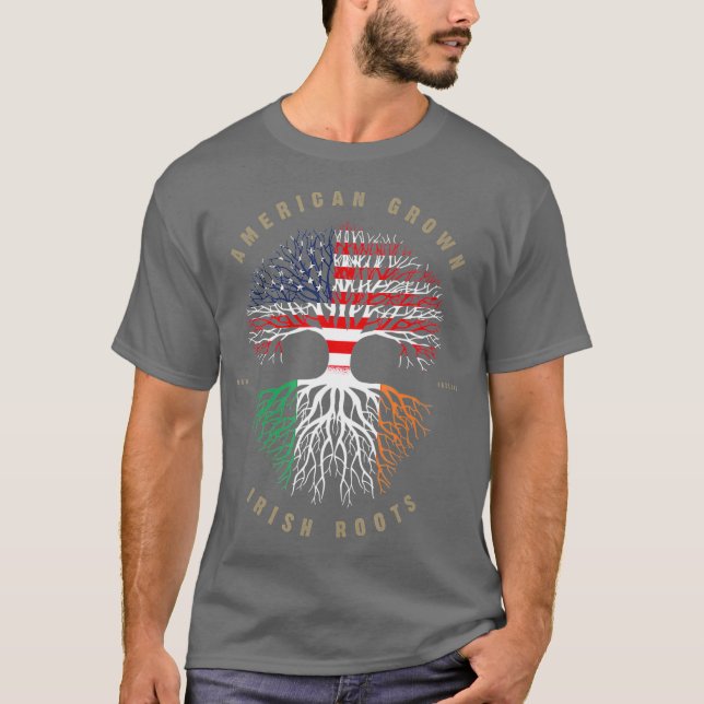 Camiseta La flor de Irlanda de los Estados Unidos crece en  (Anverso)