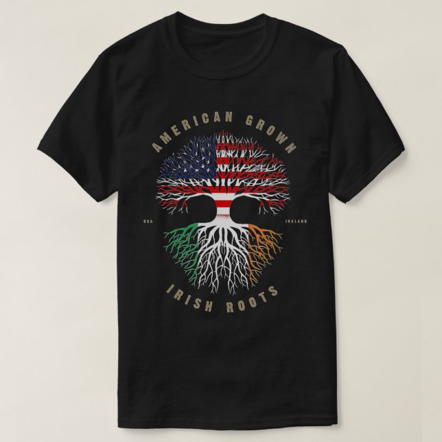 Camiseta La flor de Irlanda de los Estados Unidos crece en  (Diseño del anverso)