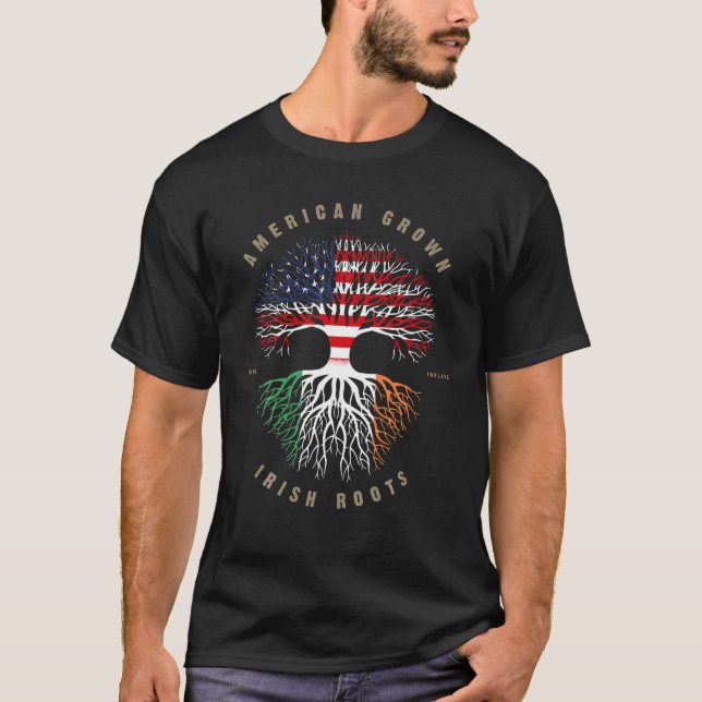 Camiseta La flor de Irlanda de los Estados Unidos crece en  (Anverso)