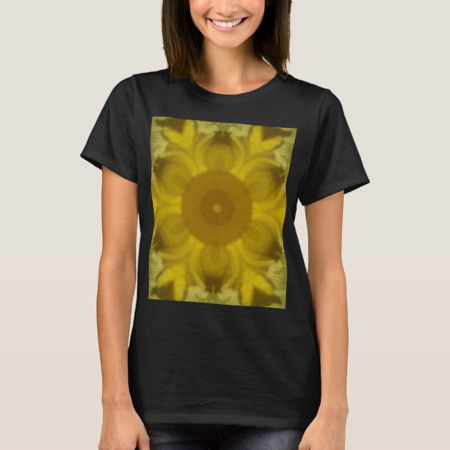 Camiseta La flor del sol estalla dorada (Anverso)
