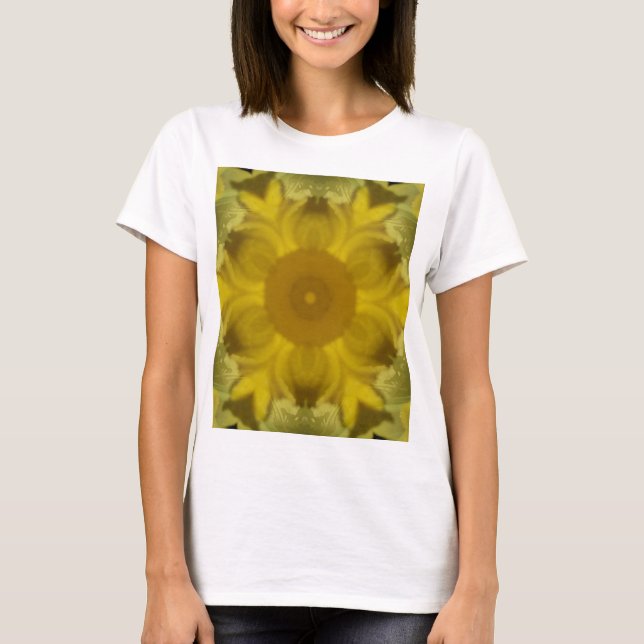 Camiseta La flor del sol estalla dorada (Anverso)