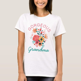Camiseta La flor floral retro de la abuela grandiosa person