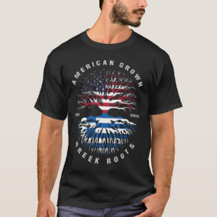 Camiseta La flor griega cultivada norteamericana raíz la b