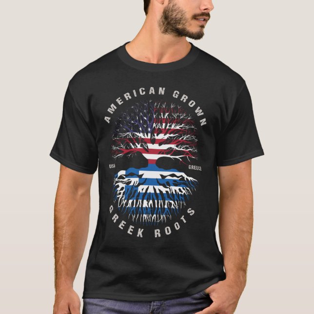 Camiseta La flor griega cultivada norteamericana raíz la ba (Anverso)