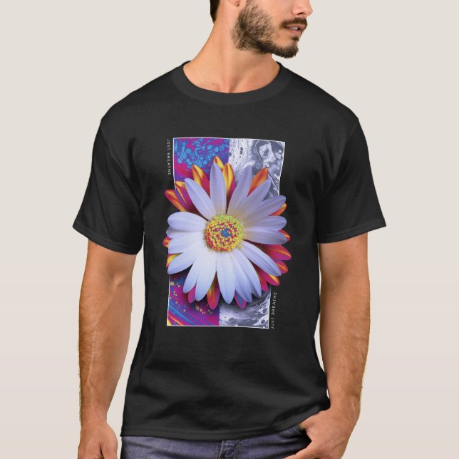 Camiseta La flor holográfica acaba de respirar (Anverso)