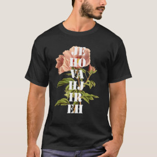 Camiseta La flor retro cristiana de Jesús en la Iglesia de