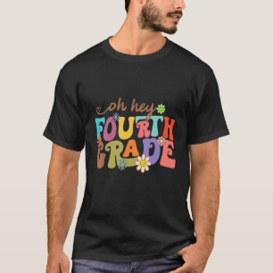 Camiseta La Flor Retro Groovy De Cuarto Grado Feliz De Volv