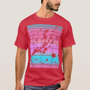 Camiseta La flor rosa de Sakura 80's Art Vaporwave Cherry