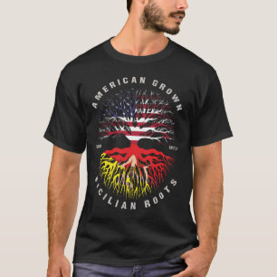 Camiseta La flor siciliana de la tierra de Estados Unidos r