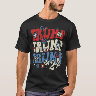 Camiseta La flor vieja de Groovy Trump, regalo de Trump de
