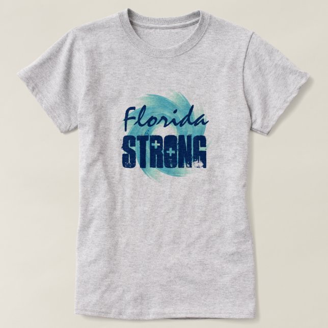 Camiseta La "Florida fuerte" y huracán (Diseño del anverso)