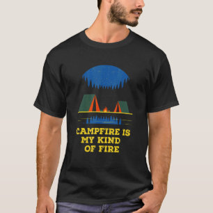 Camiseta La fogata es mi tipo de fuego Camping Senderismo C