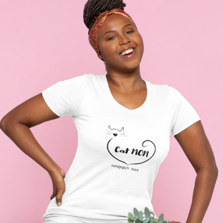 Camiseta La forma de amor de la madre del gato y el guión s