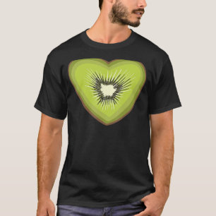 Camiseta La forma de amor de las frutas de Kiwi dulce y ama