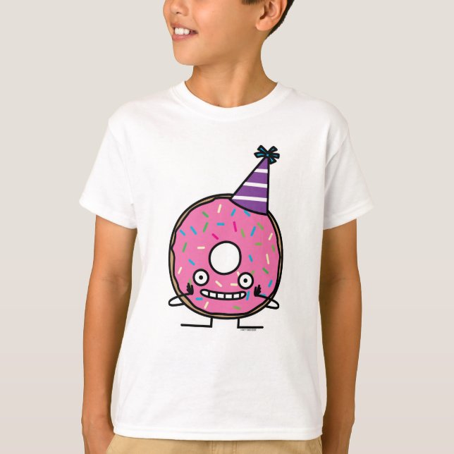Camiseta La formación de hielo del rosa del buñuelo del (Anverso)