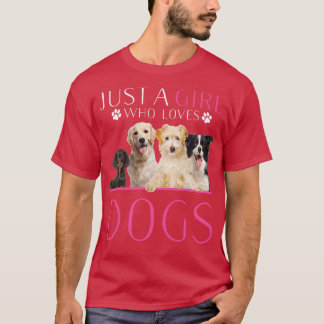 Camiseta La Formación De Perros Femeninos Es Sólo Una Chica