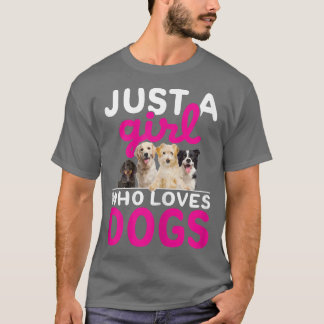 Camiseta La Formación De Perros Femeninos Es Sólo Una Chica