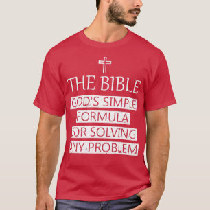 Camiseta La fórmula simple de Bible Gods para resolver cual