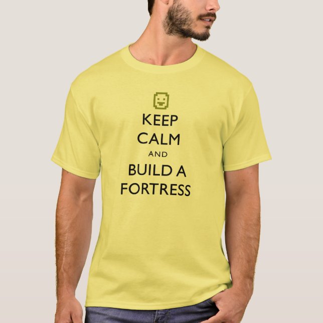 Camiseta La fortaleza enana guarda calma y construye un (Anverso)