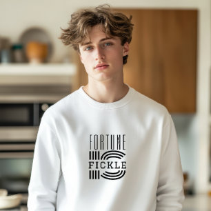 Camiseta La fortuna es inconstante blanco negro motivaciona