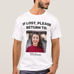 Camiseta La foto de una pareja divertida, si se pierde, vue