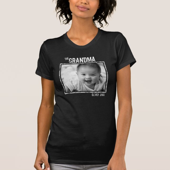 Camiseta La foto personalizada de la abuela y el nombre de  (Anverso)