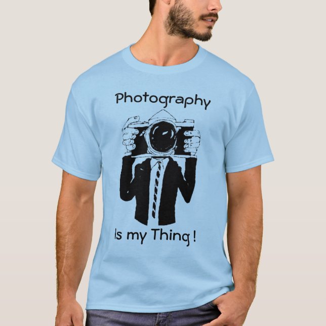 Camiseta La fotografía es mi azul de la cosa (Anverso)