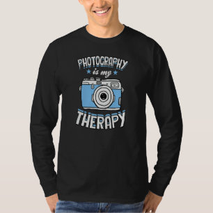 Camiseta La fotografía es mi terapia Hobby Fotógrafo Amor