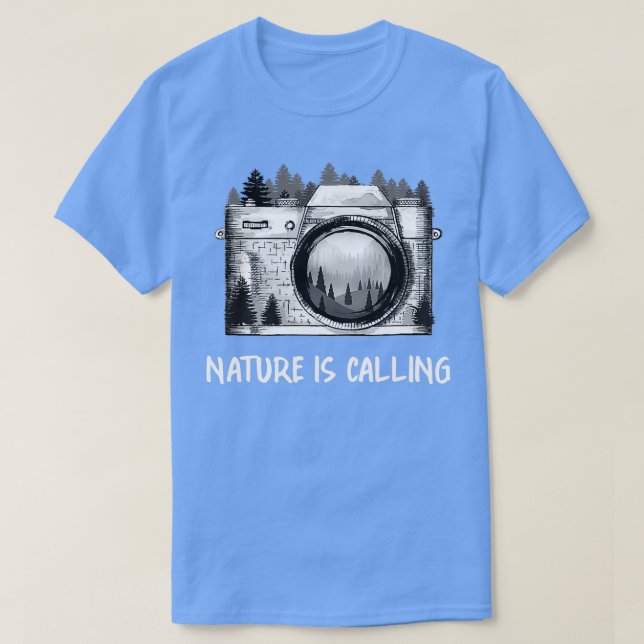 Camiseta La fotografía retro que la naturaleza llama (Diseño del anverso)