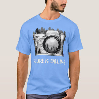Camiseta La fotografía retro que la naturaleza llama