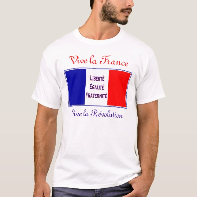 Camiseta La Francia, revolución del la de Vive - día de (Anverso)