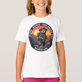 Camiseta La franja blanca se desacelera y disfruta la avent